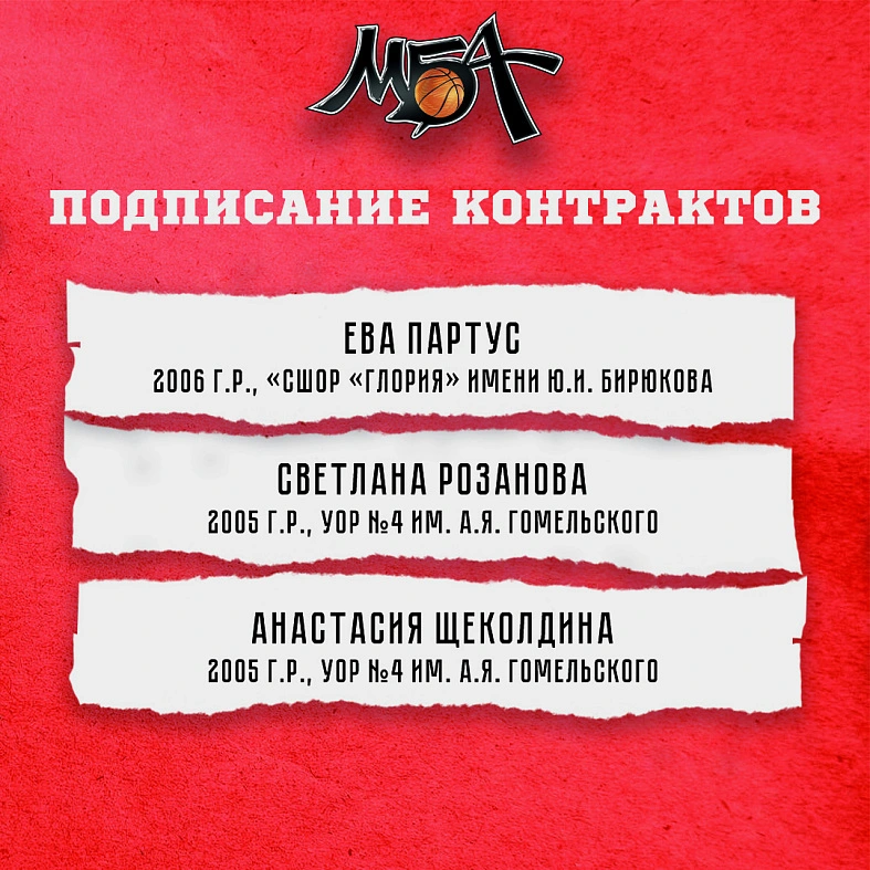 Подписаны контракты с молодыми игроками