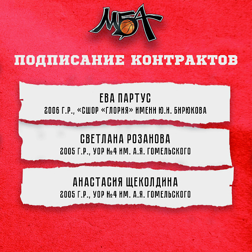 Подписаны контракты с молодыми игроками